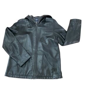 Gap Vintage Leather Black Jacket Women’s Size Medium